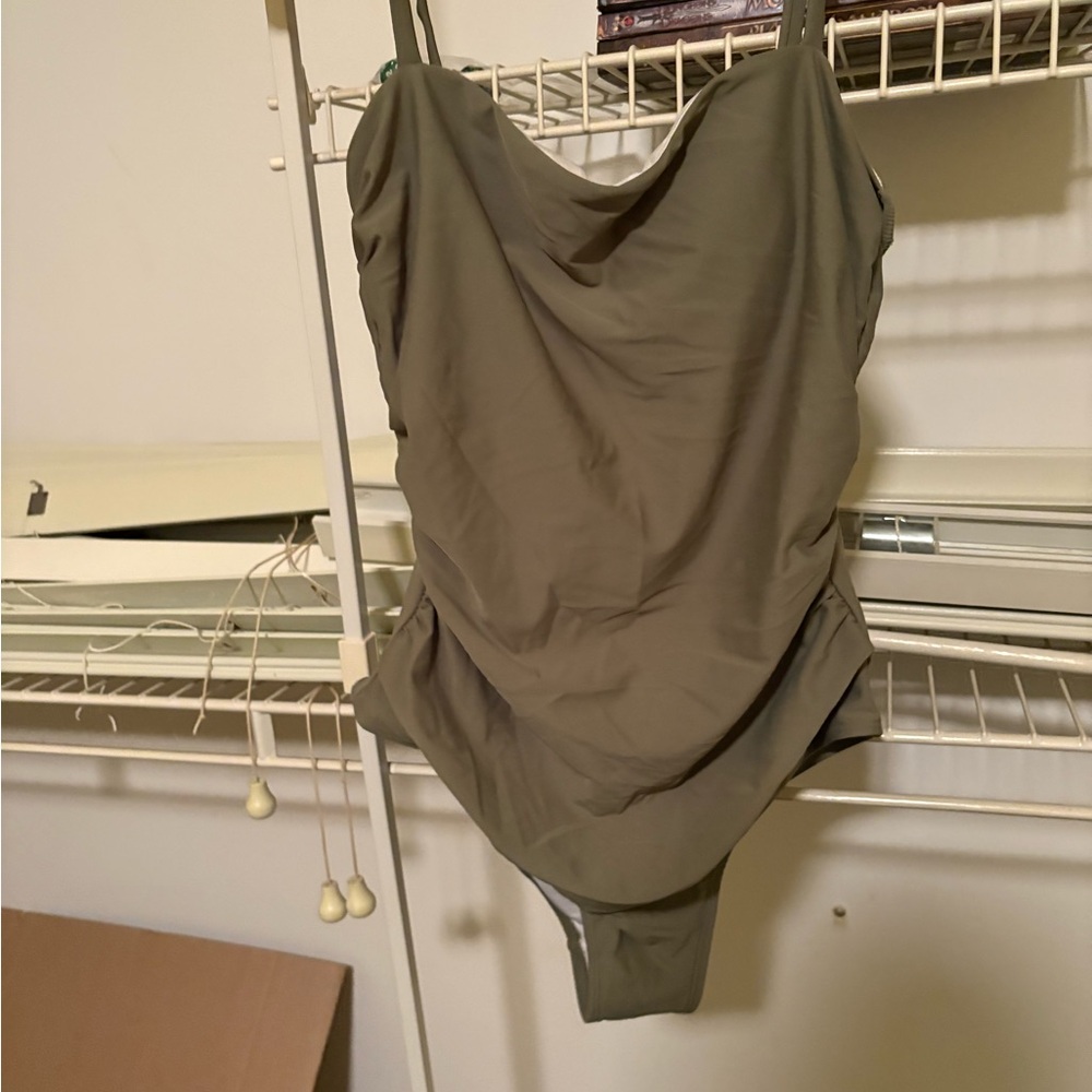 size XL womens Olive One Piece Swimsuit